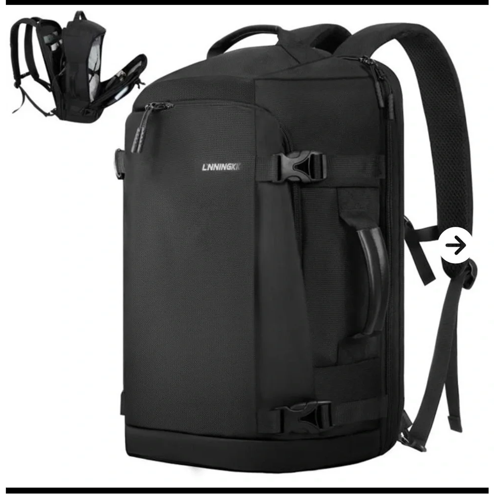 LINI Jet Black unisex Backpack